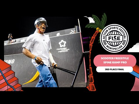 Calum Connor 3rd place Final Scooter Freestyle Spine Ramp Pro Men #FISEMontpellier 2024