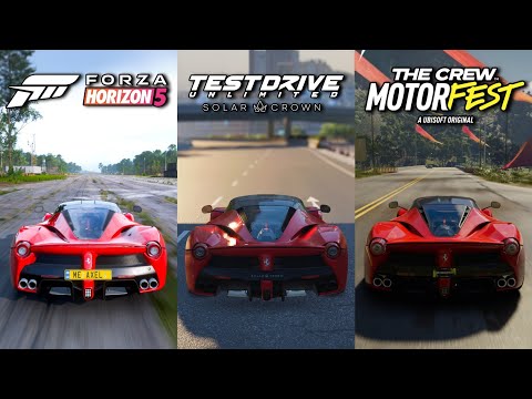 TDU Solar Crown vs Crew Motorfest vs Forza Horizon 5 - LaFerrari/ LaFerrari Aperta Sound Comparison