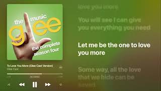Glee - To Love You More (Karaoke Instrumental)