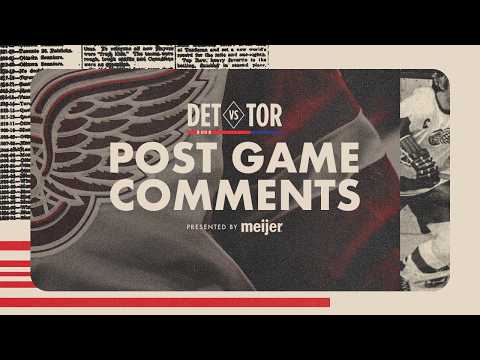 John Gibson, Dylan Larkin, Simon Edvinsson, Todd McLellan Post Game vs TOR | Jan 21, 2026