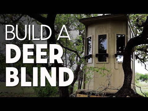 , title : 'How to build a deluxe deer blind from a shipping crate'