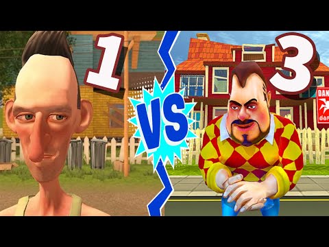 Dark Riddle 3 vs Angry Neighbor 1 ( Gameplay Horror )