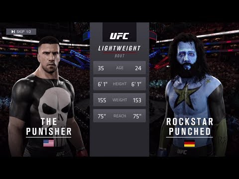 Punisher vs. Rockstar Punched (EA Sports UFC 2) - Crazy UFC 👊🤪