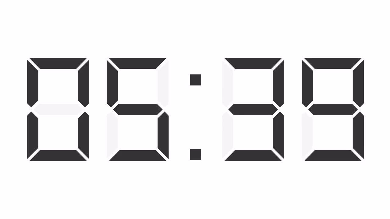 Digital Clock Timer 24 Hours  Motion Graphics