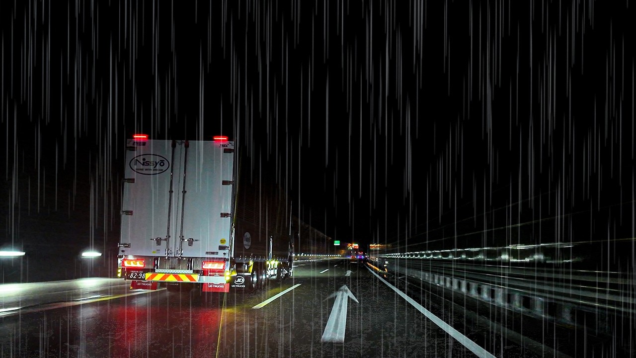 ☔️Late Night Rainy Highway Drive💤Drift into Deep Sleep😴(Real Footage, Not AI)