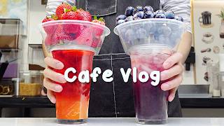 🍋상큼한 생과일 에이드🍊지치고 힘들 땐 음료 ASMR로 힐링해요/카페브이로그/Cafe Vlog/ASMR/Tasty Coffee