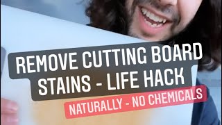 Clean Cutting Board Hack | Remove Stains Naturally | No Chemicals | by creative explained