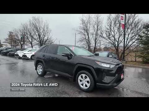 2024 Toyota RAV4 LE AWD in Black for sale at Aurora Toyota in Aurora, ON
