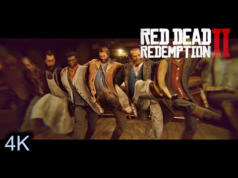 RDR2 PC - Lenny and Arthur get Drunk at the Saloon / A Quiet Time [4K NO HUD]
