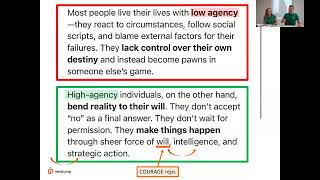 Thumbnail for ⚡ From Low Agency to High Agency Living