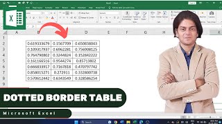📑how do I make dotted border table in excel? #exceltutorial
