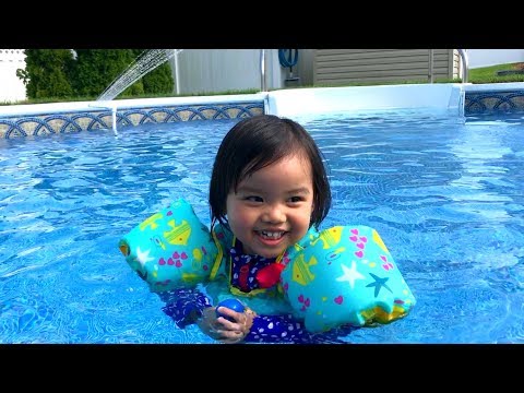 Funniest 2 Year Old Funny Baby Playing Water in Swimming Pool | Kids Playtime at the Pool