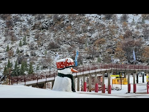 שלג בחרמון וזרימת המים בבניאס
