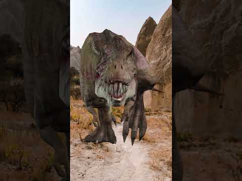 T-Rex Walk In and Roar | Dinosaur Walking and Roaring | Viral Videos | Dino Planet
