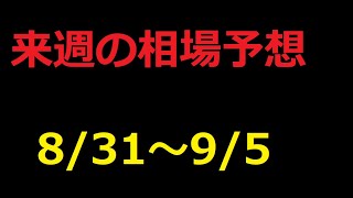 【FX】来週の8月31日～9月5日相場展望 （ドル円、ユーロドル、ユーロ円、ポンドドル、ポンド円)