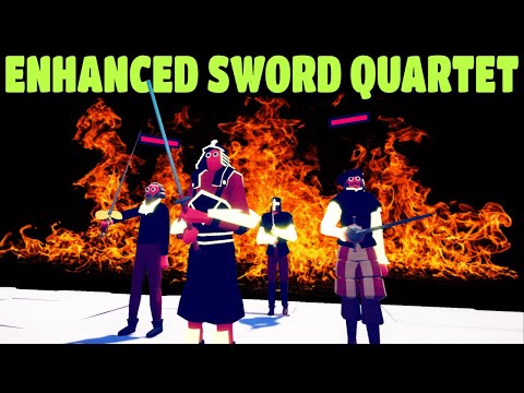 Enhanced Sword Quartet vs Every Faction #2 - TABS MODS GAMEPLAY