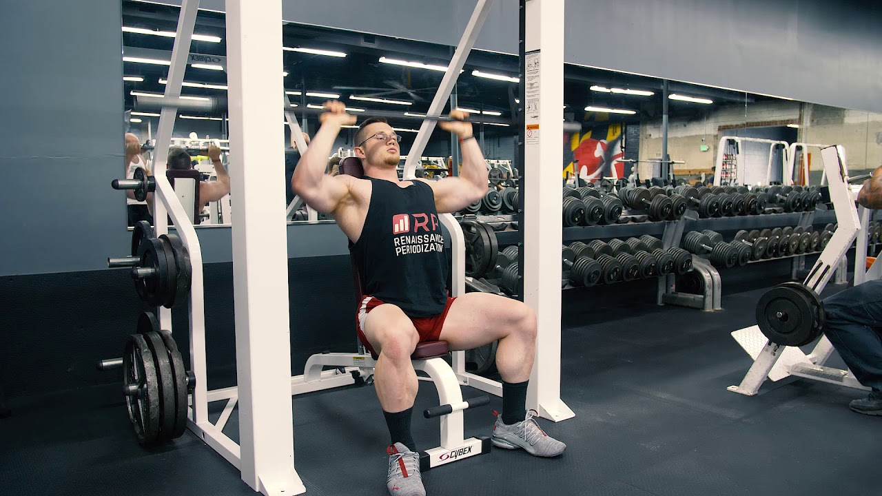 Smith Machine Seated Shoulder Press