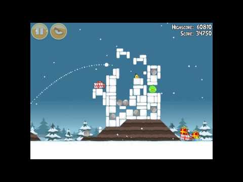 Angry Birds Seasons Season's Greedings 1-10 Walkthrough Christmas 2011 3 Star