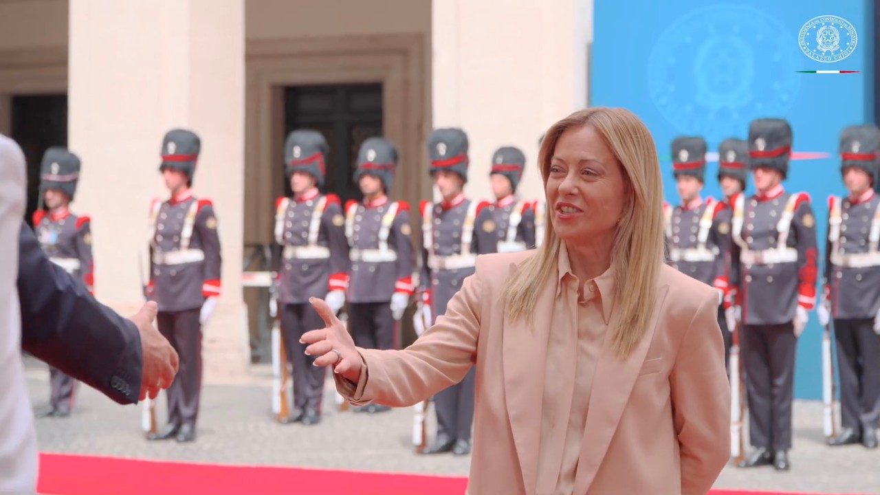 GIORGIA MELONI RICEVE A PALAZZO CHIGI IL PRESIDENTE DELLA REPUBBLICA DI POLONIA, KAROL NAWROCKI