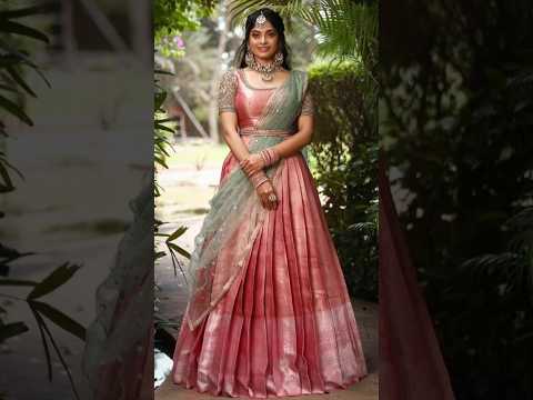 Beautiful Half saree designs 😱🥰 #shorts #ytshorts #halfsareedesigns  #shoppingfinds