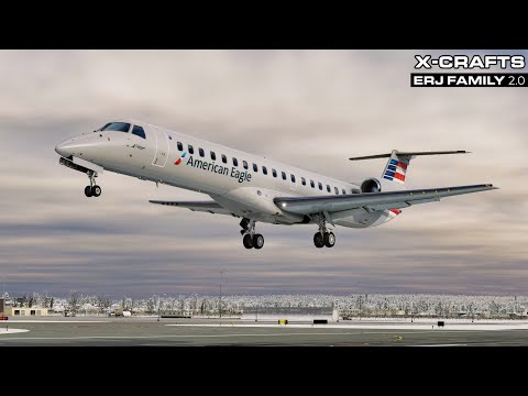 Pre-Release X-Crafts Embraer ERJ 145 flown by Real 737 Pilot | Charlotte – Harrisburg | X-Plane 12
