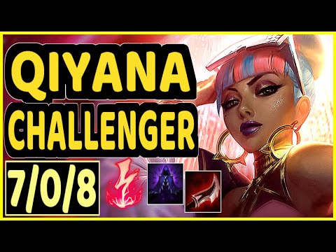 DIPLEX (QIYANA) - 7/0/8 KDA MID CHALLENGER GAMEPLAY - EUW