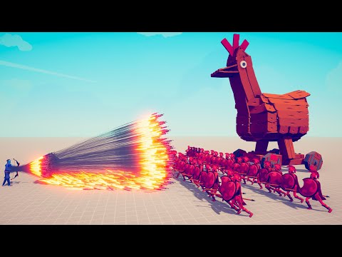 SPARTANS + TROJAN CHICKEN vs EVERY GOD | TABS - Totally Accurate Battle Simulator