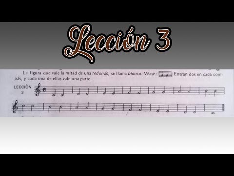 Lección 3 Método de Solfeo Hilarion Eslava - Primera Parte