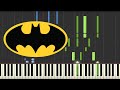 Batman Theme Song - Danny Elfman (Piano Tutorial) [Synthesia]
