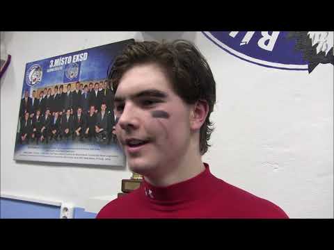 Michal Teplý po vítězství U20 nad Plzní v semifinále DHL Extraligy juniorů 2018