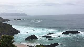 Fernblick über dem Atlantik an der Nordküste Spaniens