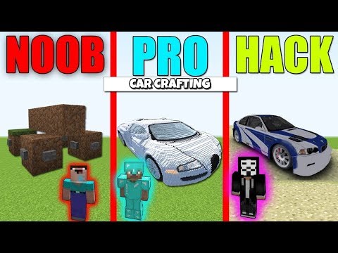 TPS - Minecraft Animations - Minecraft Battle : CAR CRAFTING CHALLENGE - NOOB vs PRO vs HACKER Minecraft Animation