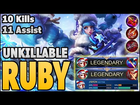 Unkillable Ruby - Full life steal Build - Top Global Ruby Gameplay | MLBB