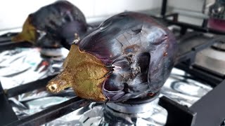 How to Roast Eggplant -  Stove Top - Fast