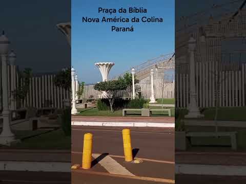 Praça da Bíblia Nova América da Colina no norte pioneiro do Paraná