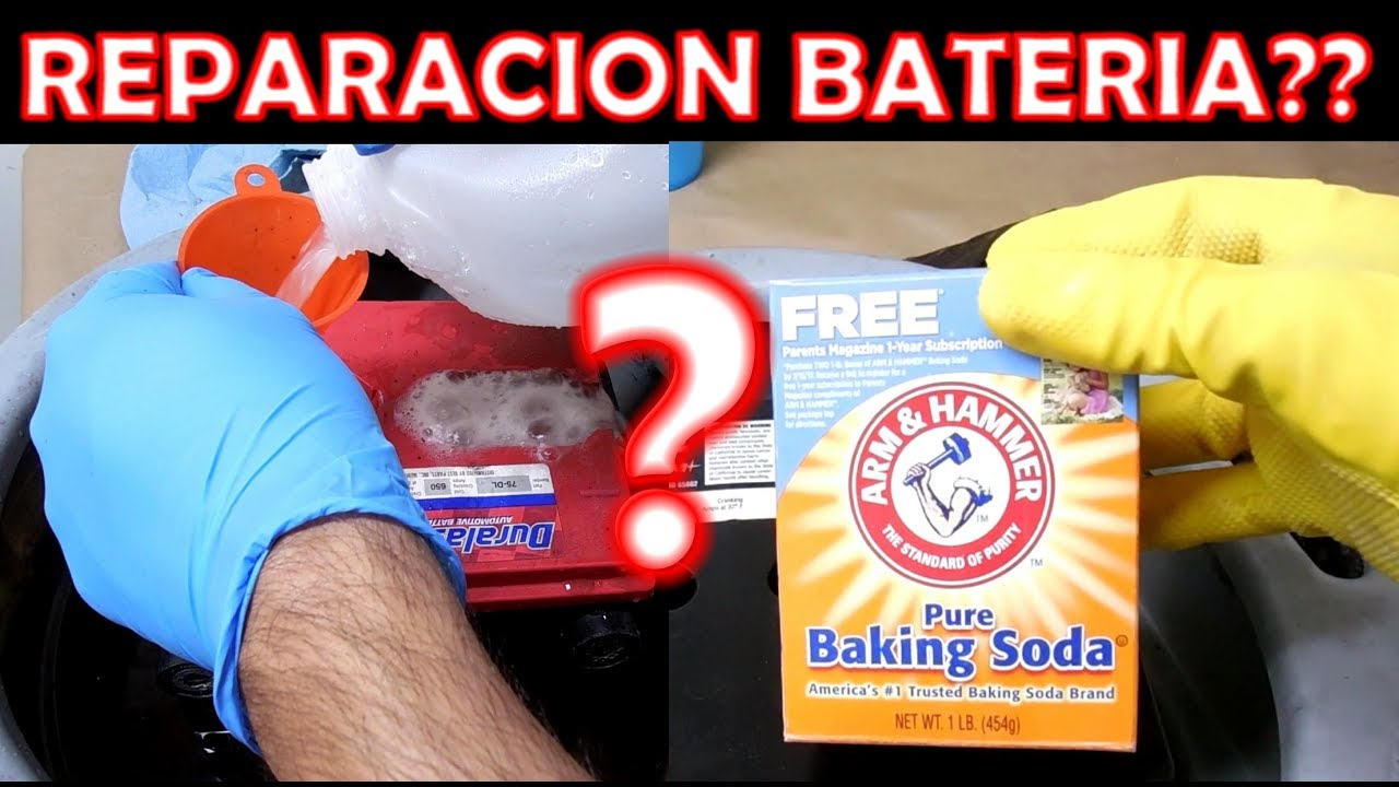 Se pueden reparar baterias con bicarbonato? (experimento en 2 baterias)