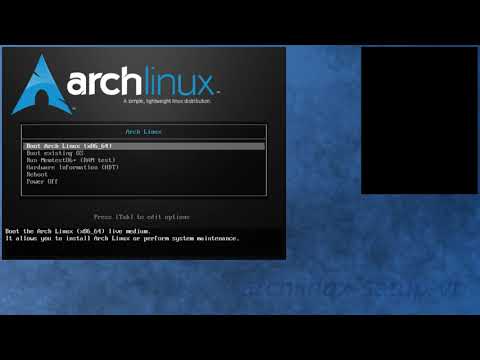 Arch Linux installation recording to kernel 5.0.6-arch1-1-ARCH