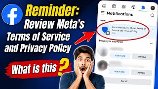 Facebook Reminder Review Meta's Terms of Service and Privacy Policy | 