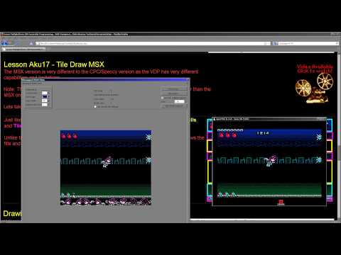 Learn Z80 With Chibiakumas Lesson Aku17 - Tile Draw MSX