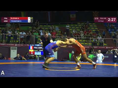 1/2 FS - 61 kg: A. ELOYAN (FRA) v. V. TEVANYAN (ARM)