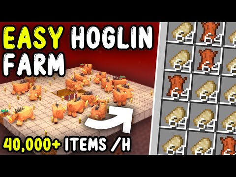 Minecraft's EASIEST Hoglin Farm in 1.21!
