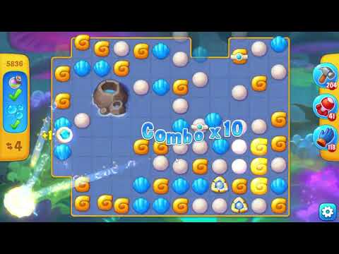 Fishdom 5836 Level - 17 moves - NO BooSTERS