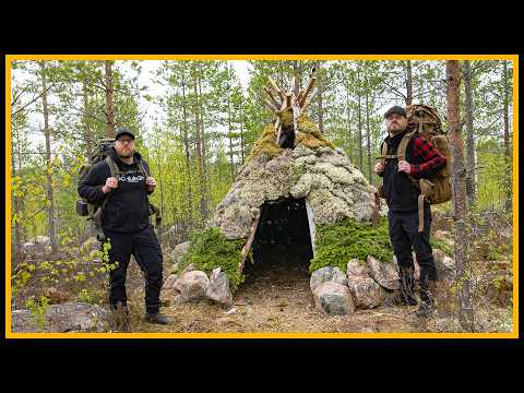 48 Stunden in Schwedens einsamer Wildnis: Bushcraft Abenteuer und Bau eines Survival Shelters