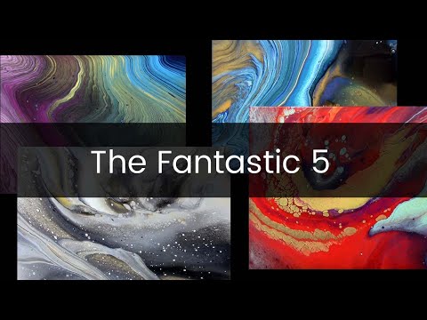 Paint Pouring Compilation - The Fantastic 5