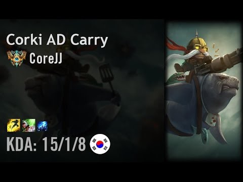 Corki AD Carry vs Lucian - CoreJJ - KR Challenger Path 6.4