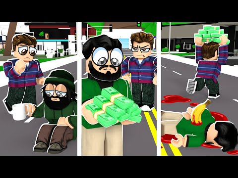 ROBLOX BROOKHAVEN HOMELESS PERSON to RICH to DEAD