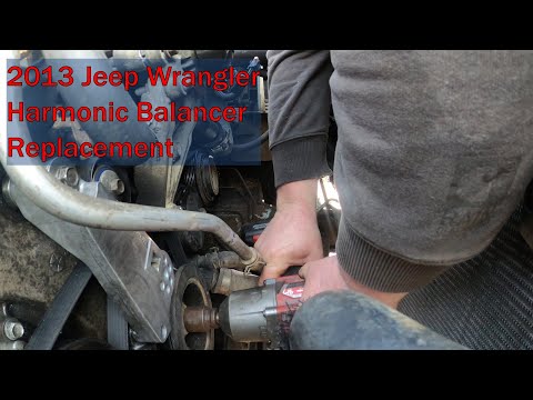 Changing The Harmonic Balancer On 2013 Jeep Wrangler -- A Ford Diesel Truck Guy Working On A Jeep...