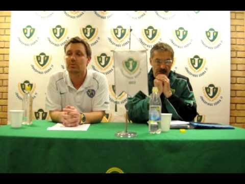 Presskonferens med J-Södras Olle Nordin och Falkenbergs Thomas Askebrand