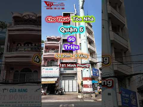Cho thuê tòa nhà 181 Minh Phụng, Phường Bình Tây