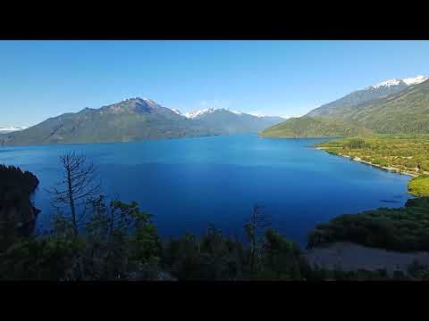 Llega el SOL al LAGO PUELO #amanecer desde el #mirador #verano 24 25 #trekking #patagoniaargentina 